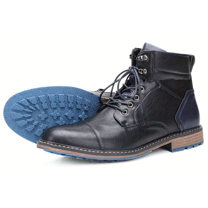 Nahaufnahme der Herren Haferl Sneakers Wagner, hochwertige Verarbeitung & Details.