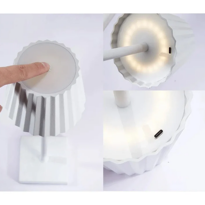 Modernes Design: Dimmbare LED Tischlampe mit Touch, kabellos, für flexible Akzentbeleuchtung.