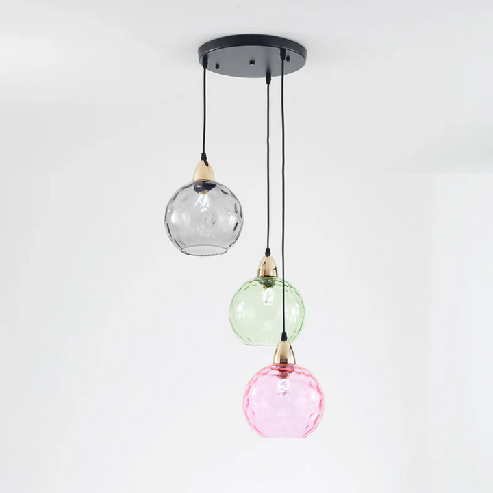 Moderne 3-fach Pendelleuchte, höhenverstellbar. Glas Hängelampe mit LED für Ihr Zuhause.