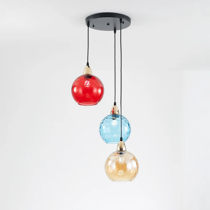 Stilvolle 3-fach LED Glas Hängelampe, höhenverstellbar. Moderne Beleuchtung für jeden Raum.