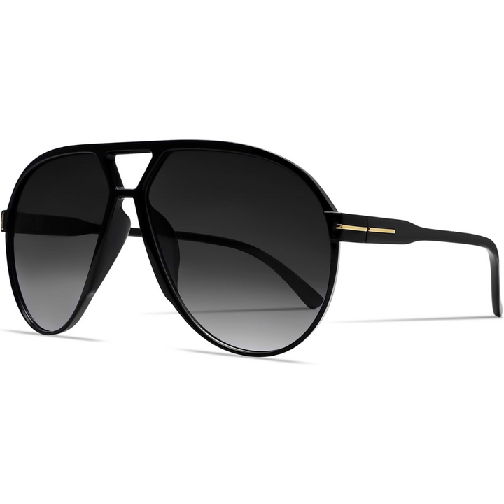 Unisex Retro Oversized Aviator Sonnenbrille mit UV400 Schutz, stylisch und funktional für den Sommer.