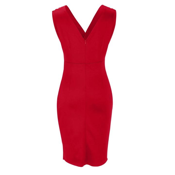 Festliches Damenkleid, kurz & figurbetont. Schönes Cocktailkleid für Hochzeitsgäste und Sommerparties.