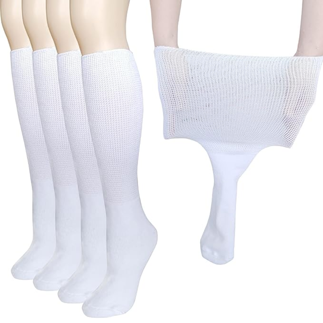 Unisex extra breite Socken für Lymphödem & Diabetes, ideal bei Schwellungen für optimalen Komfort.