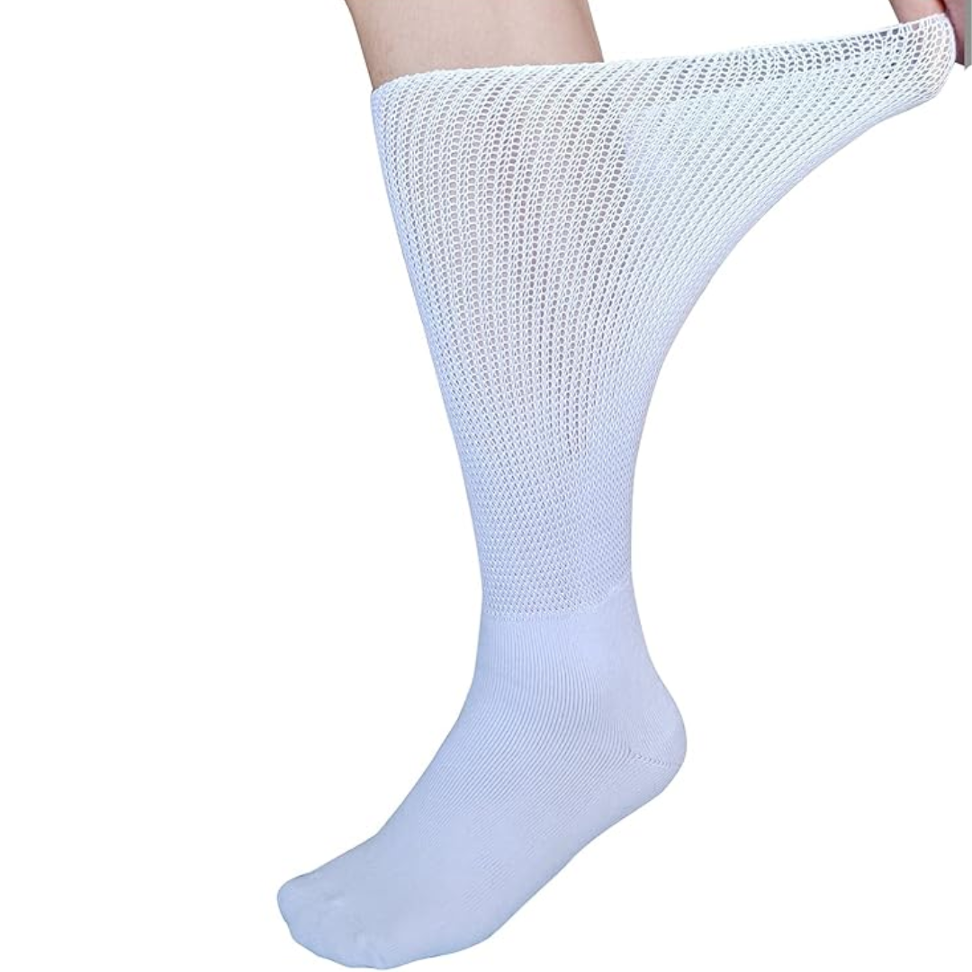 Weiche, extrabreite Unisex Socken für Diabetiker & Lymphödeme, druckfrei & bequem den ganzen Tag.