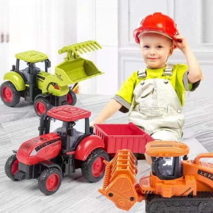 Realistischer Kinder Traktor Spielzeug für Bauernhof Rollenspiele; robustes Landwirtschafts-Fahrzeug für Kinder.