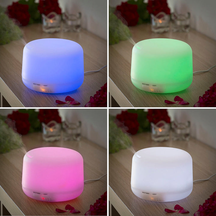 Vielseitiger Aroma Diffusor mit 400ml Wassertank und LED, für frische Luft und Wellness-Erlebnisse.
