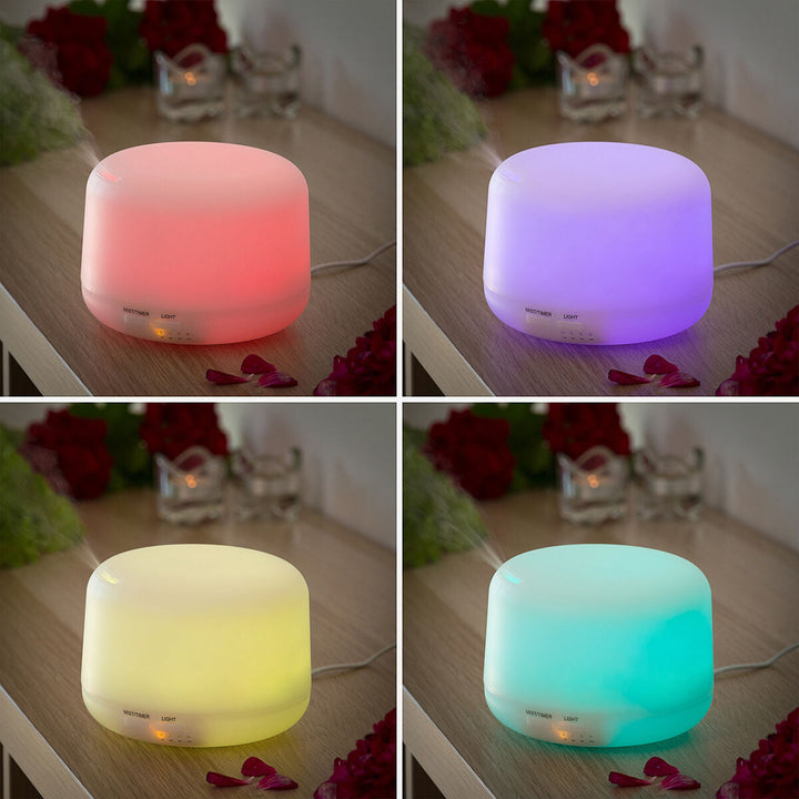 Minimalistisches Design des Aroma Diffusors als Duftlampe und Raumbefeuchter, passt in jedes Zuhause.