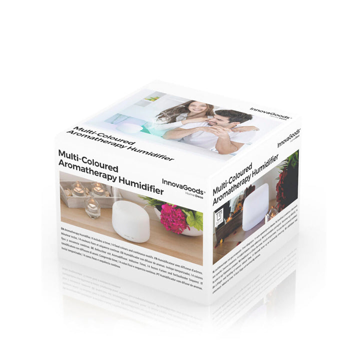 Aroma Diffusor 400ml mit LED-Licht in Wohnzimmerumgebung, schafft gemütliche und duftende Atmosphäre.