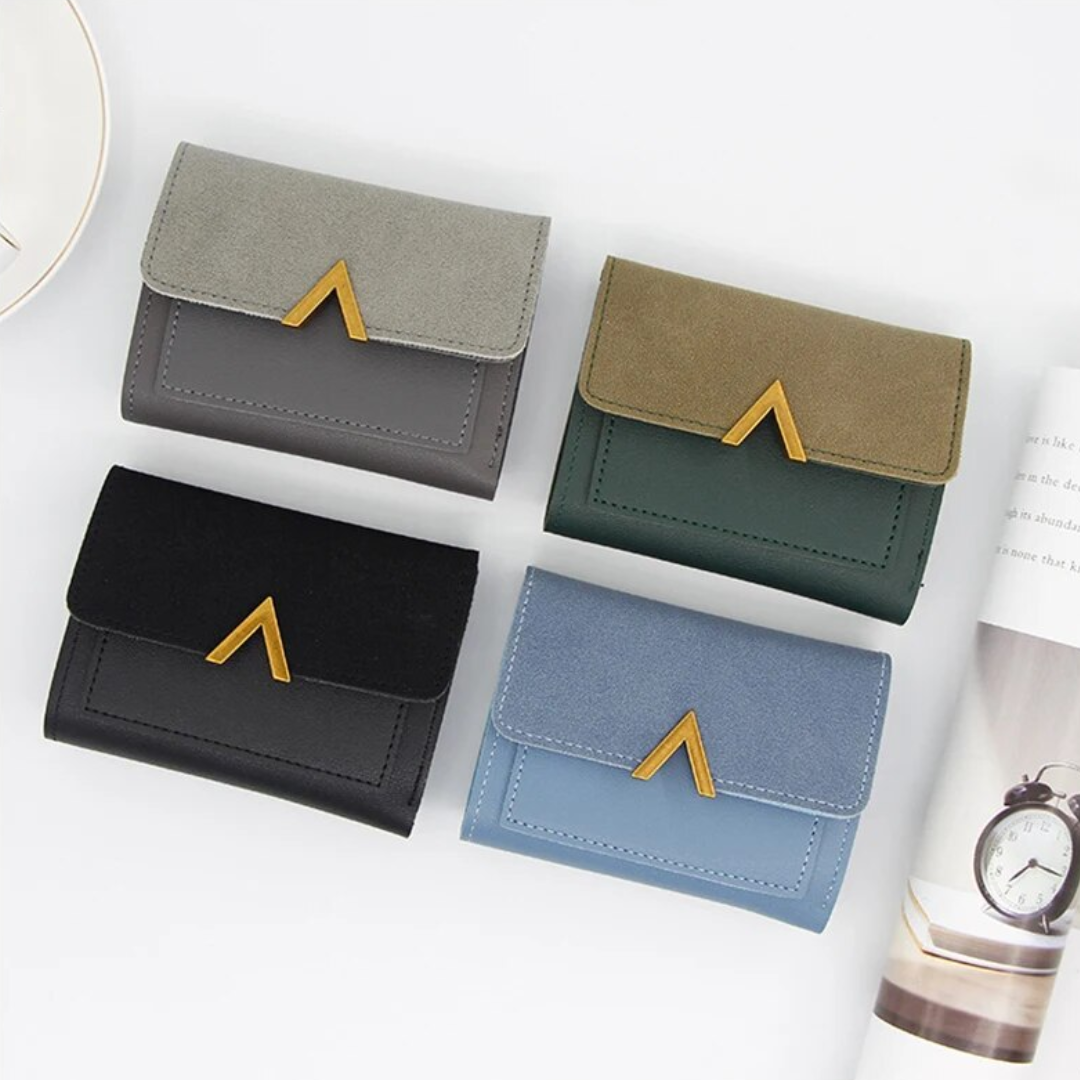 Zeitlose Unisex Mini-Geldbörse, Portemonnaie mit elegantem Verschluss, für jeden Anlass.