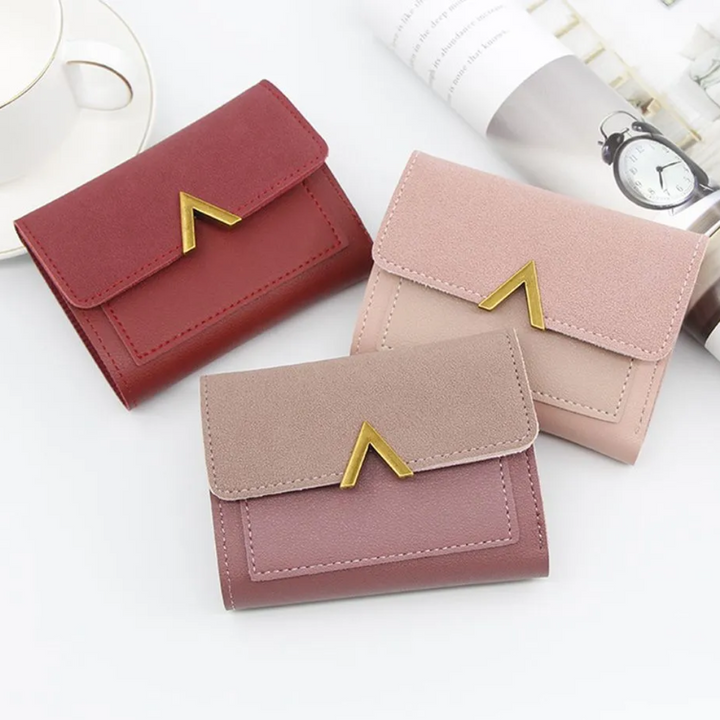 Unisex Kartenhalter Geldbörse, Mini-Format mit Münzfach, elegant und platzsparend.