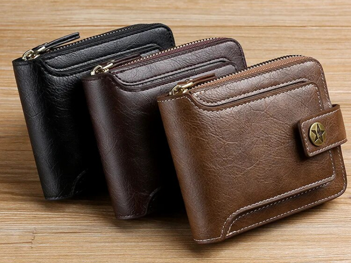 Stilvolle Unisex Geldbörse im Vintage-Look mit praktischen Fächern für den modernen Alltag.