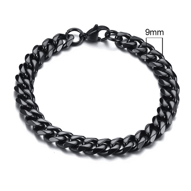 Schlichtes Panzerkettenarmband aus Edelstahl, silber, unisex, perfekt für jeden Anlass.