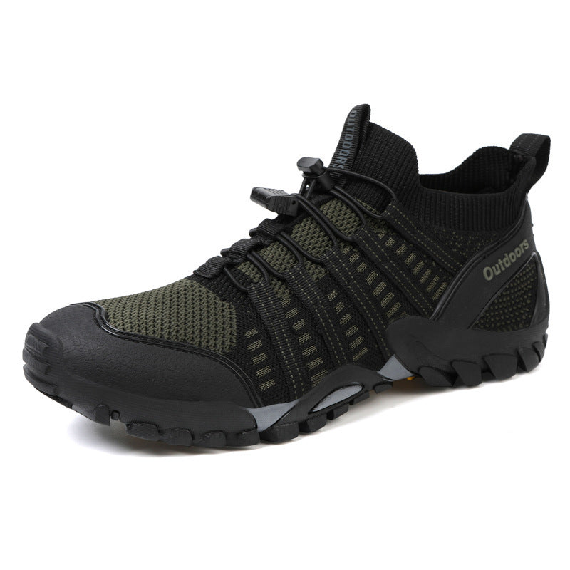 Bequeme Damen Outdoor Schuhe mit elastischem Schnürsystem; perfekt für Trekking & lange Wanderungen.