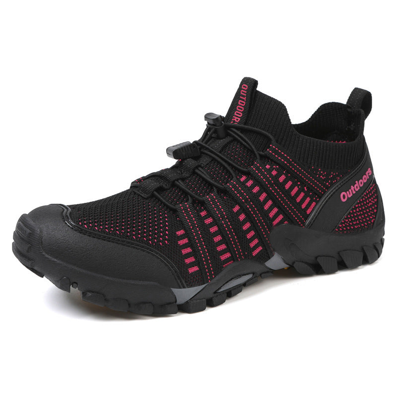 Robuste Damenschuhe mit griffiger Laufsohle & Schnellverschluss; sicherer Halt auf jedem Untergrund.