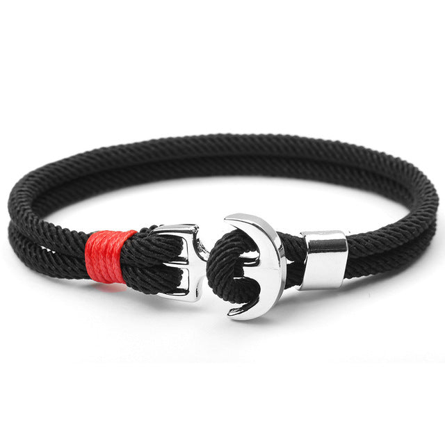 Maritimes Anker-Seilarmband, Unisex, robustes Design, für Segler und Strandliebhaber.