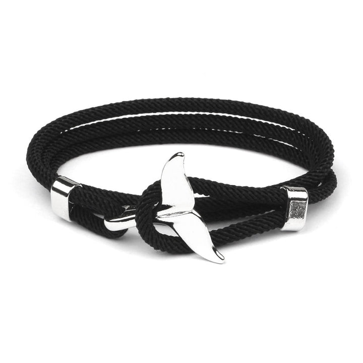 Unisex maritimes Ankerarmband aus widerstandsfähigem Seil und glänzendem Edelstahl.