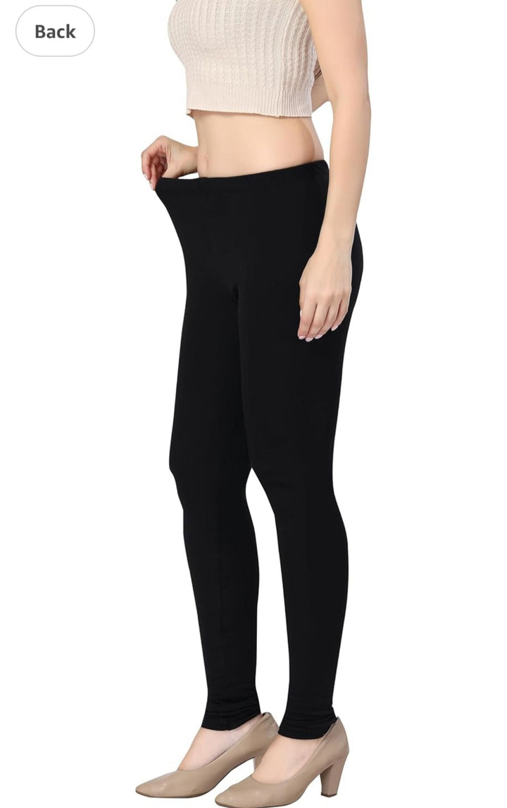 Schwarze Damen Churidar Leggings, bequem & vielseitig für stilvolle Outfits.