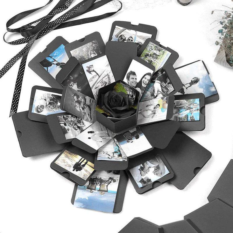 Romantische Explosionsbox für Fotos, ein unvergessliches Überraschungsgeschenk für Liebe & Erinnerungen.