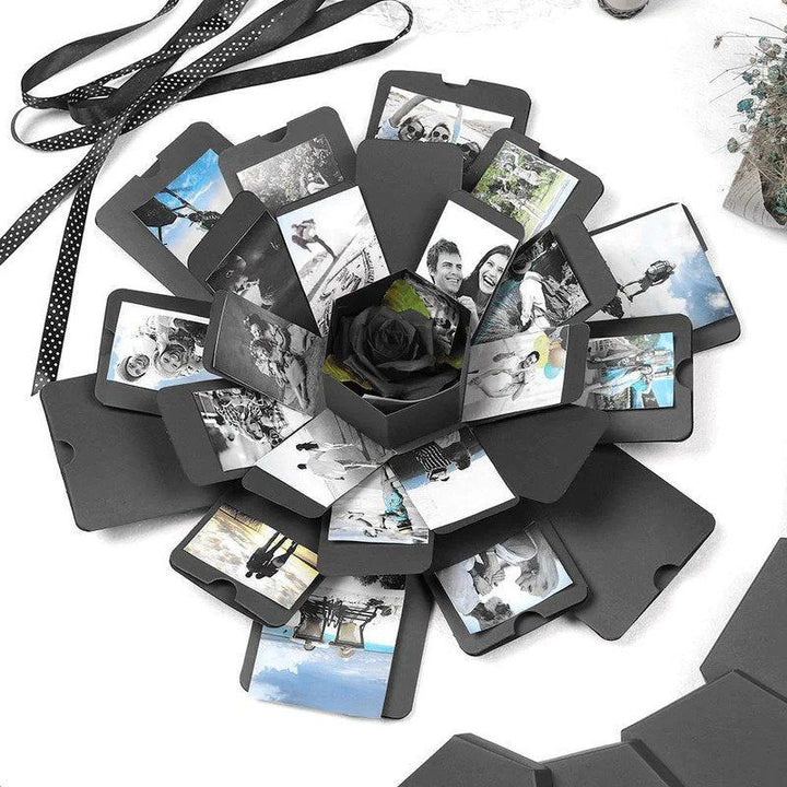 Romantische Explosionsbox für Fotos, ein unvergessliches Überraschungsgeschenk für Liebe & Erinnerungen.