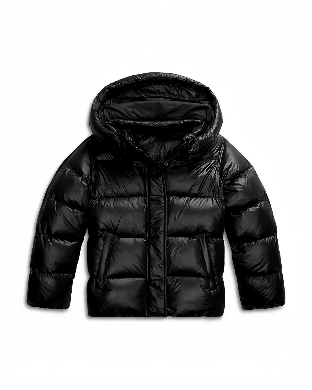 Robuste Damenjacke mit Kapuze, ideal als modische Winterjacke, bietet Eleganz & Schutz in Dunkelblau.