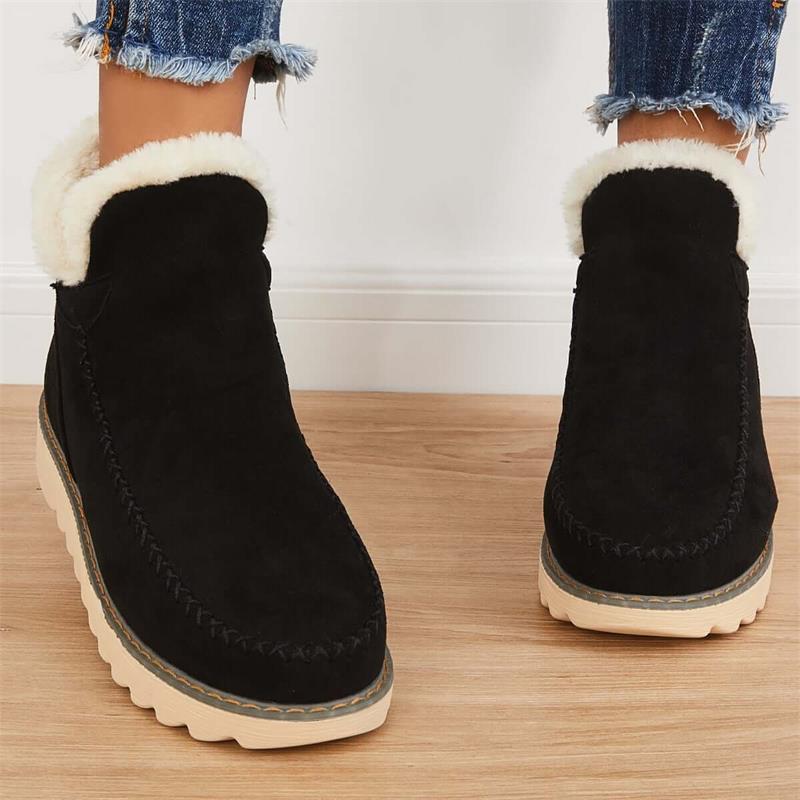 Gefütterte Damen Boots, ideal als warme Winterstiefel. Modisch & bequem für kalte Outdoor-Abenteuer.