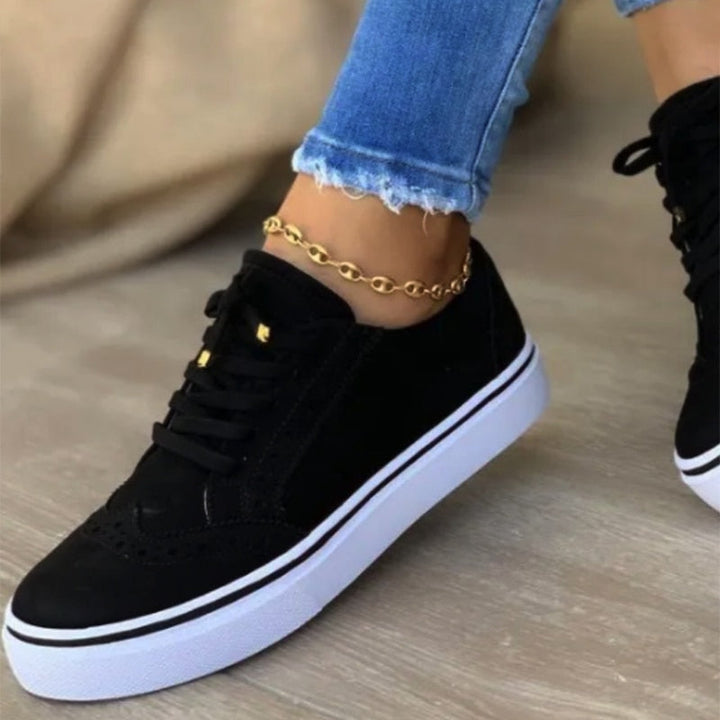 Modische Damen Freizeitschuhe: Stylishe Plateau Sneaker für Frühling, Sommer und Herbst; perfekt für die Freizeit.