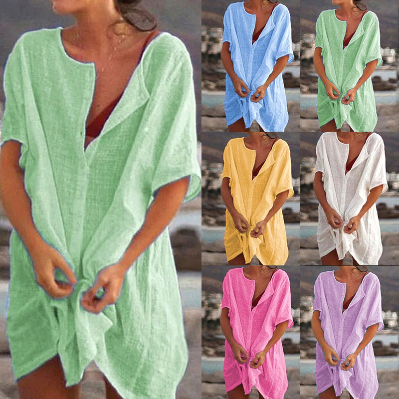 Modische Damen Kurzarmbluse, leichtes Hemd für Sommer & Freizeit. Vielseitige Damenmode für den Alltag.