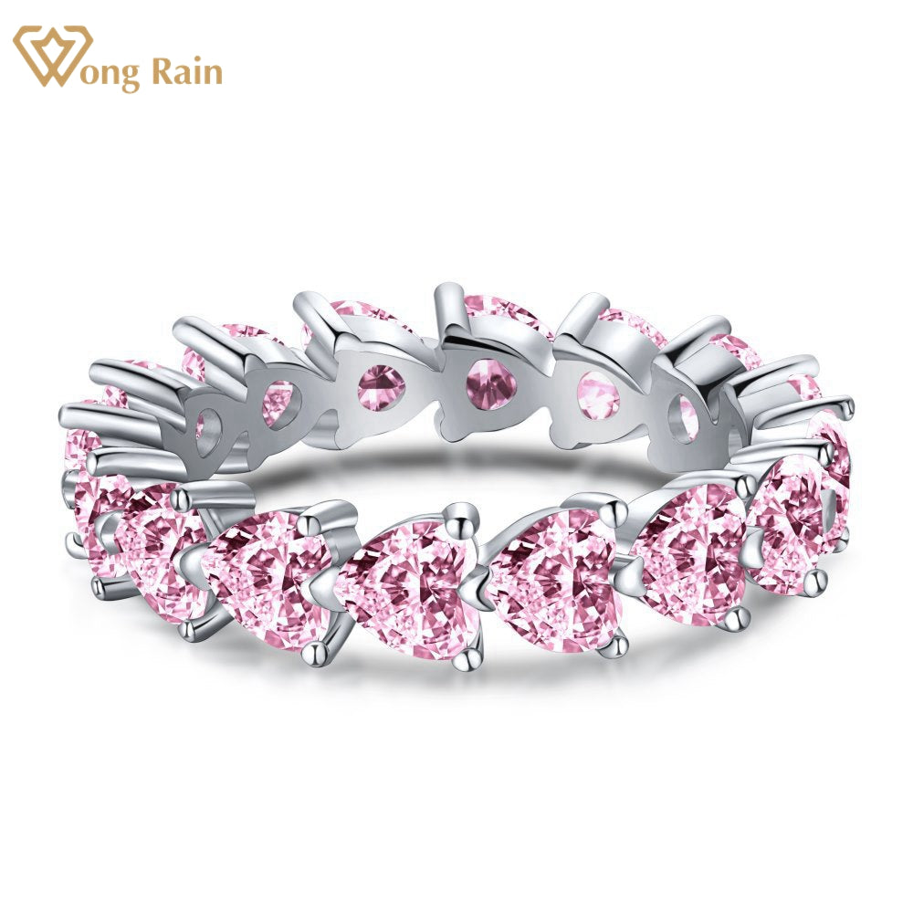 Hochwertiger Damen Schmuckring in Herzform mit echtem Saphir Edelstein; eleganter Silberring.