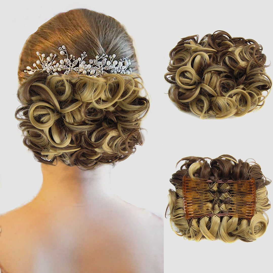 Flexibles Dutt Haarteil synthetisch für Damen, mit Haarband, schafft sofort eine tolle Frisur.
