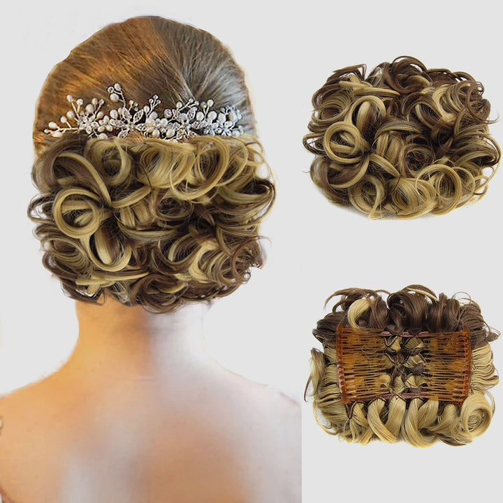 Flexibles Dutt Haarteil synthetisch für Damen, mit Haarband, schafft sofort eine tolle Frisur.