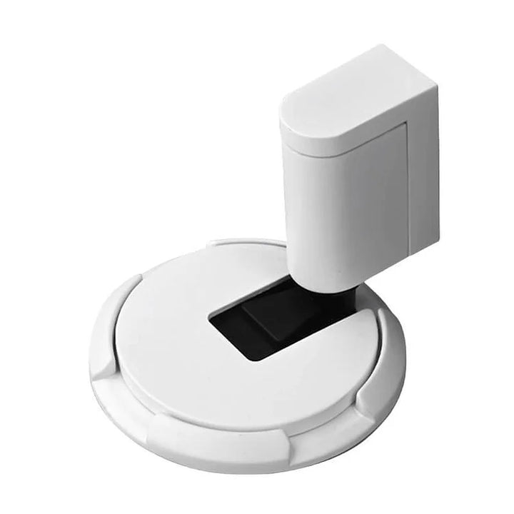 Eleganter Bodenstopper aus korrosionsbeständigem Metall, diskret & funktional für moderne Einrichtungen.