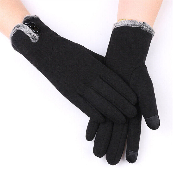 Elegante Damen Winterhandschuhe, warm & kuschelig für kalte Tage, mit Touchscreen-Funktion und Kälteschutz.
