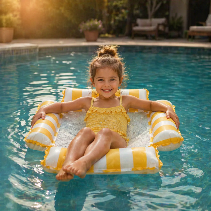 Sommer-Wasserspielzeug: Aufblasbarer Kinder-Poolsitz, Hängematte, Schwimmen, Balance, Outdoor-Freizeit.
