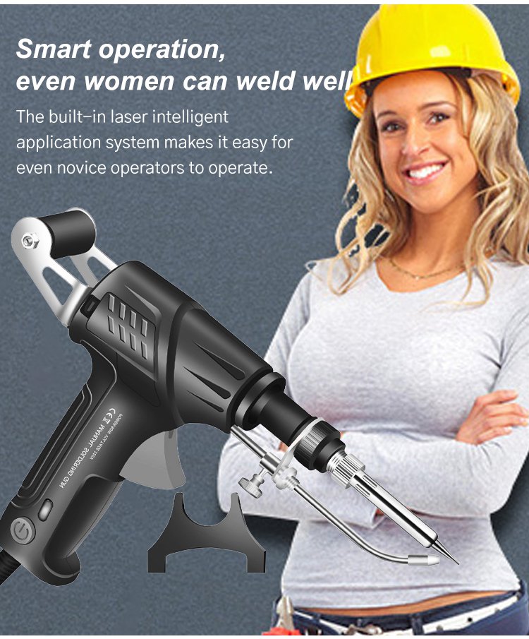 Ergonomisches Design des 2-in-1 Schweiß- & Schneidwerkzeugs für komfortables Arbeiten.