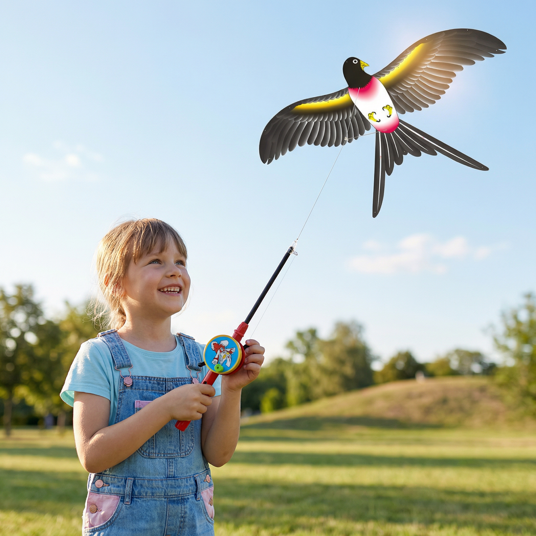 Tierdrachen-Design: Flügel-Drachen für Kinder; robustes Outdoor-Spielzeug zur Förderung der Geschicklichkeit.
