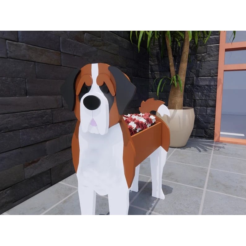 Tierische Gartendeko: Hunde-Blumentopf, ein vielseitiges und schönes Pflanzgefäß.