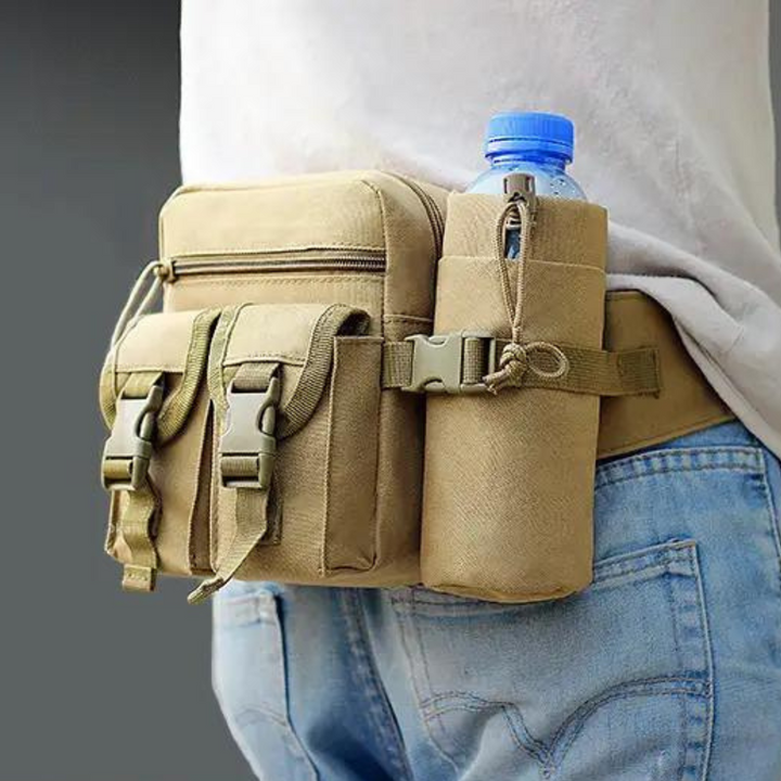 Praktische, wasserabweisende Trekking-Bauchtasche. Funktionale Outdoor Hüfttasche für Wandern & Radfahren.