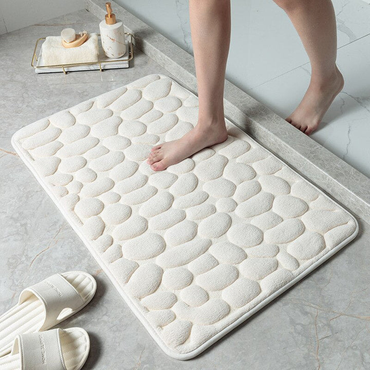Absorbierende 3D Badematte, ultraweich & rutschfest, für Komfort und Sicherheit im Badezimmer.