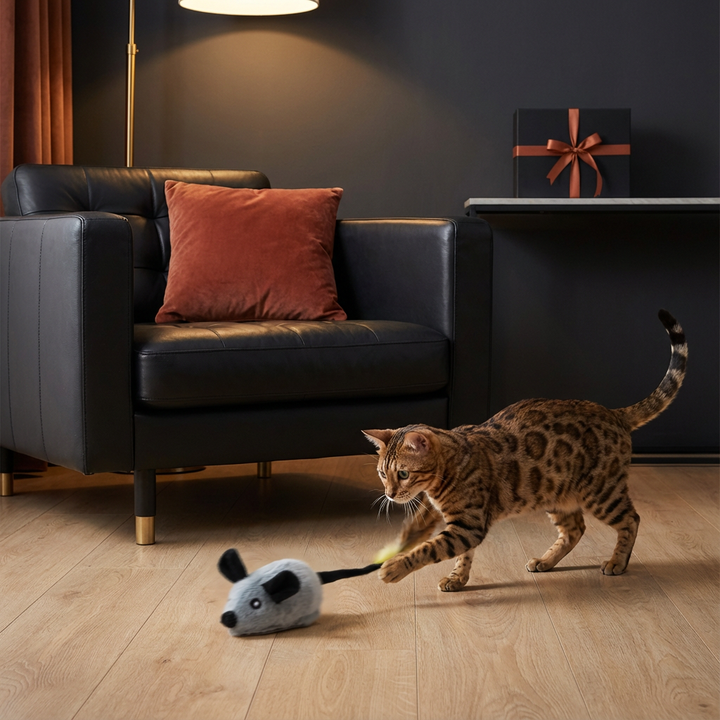 Interaktives Katzen-Maus-Spielzeug, das den Jagdinstinkt Ihrer Katze weckt und gesunden Spielspaß bietet.