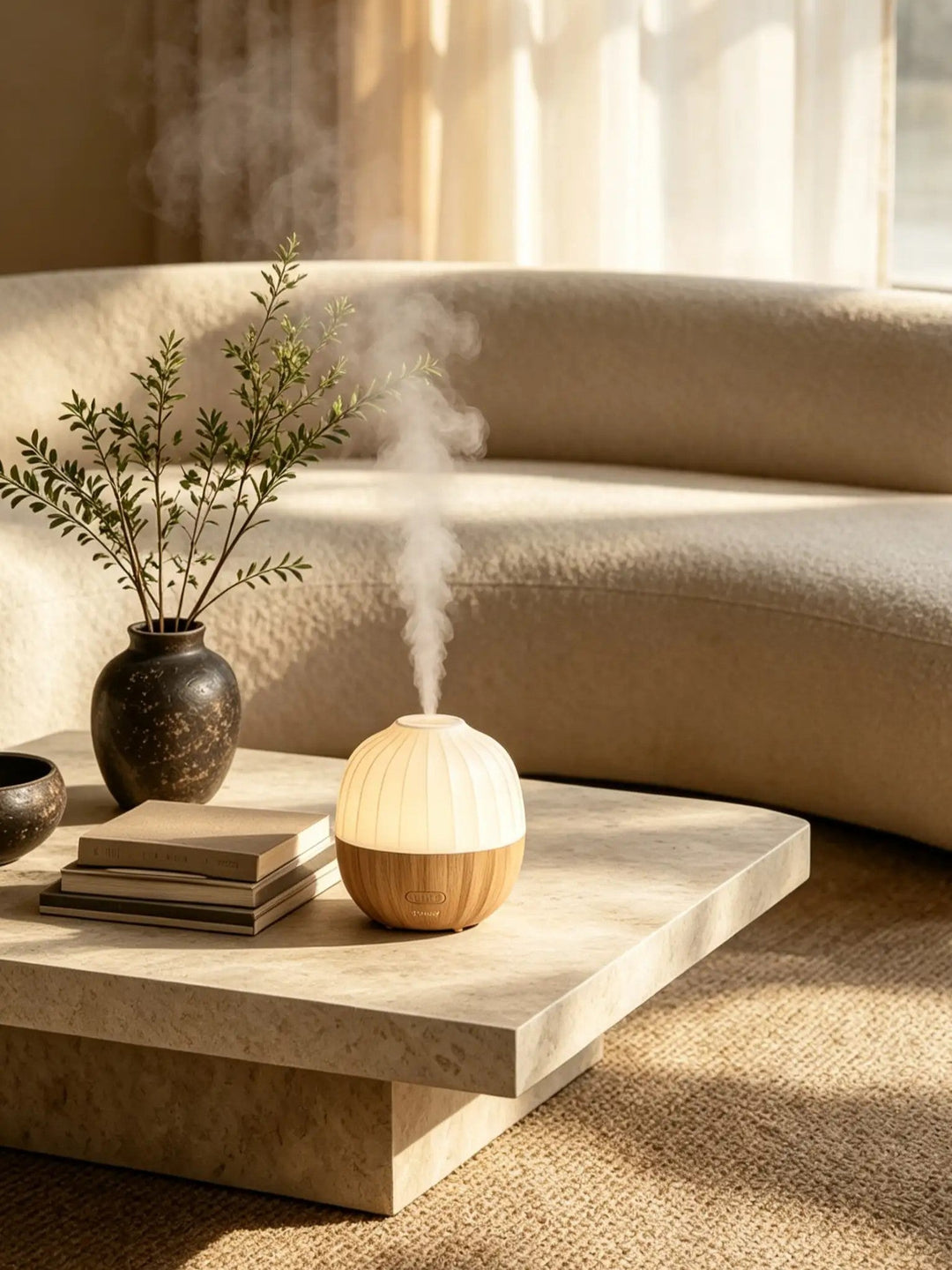 Ultraschall Aroma Diffusor & Luftbefeuchter mit LED-Licht für besseres Wohlbefinden und Raumklima.