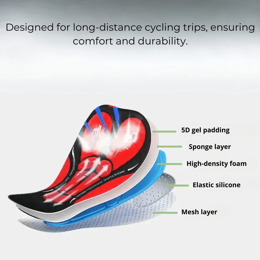 Ergonomisch gepolsterte Radunterhose unisex, atmungsaktiv, sorgt für Komfort bei jeder Fahrradtour.