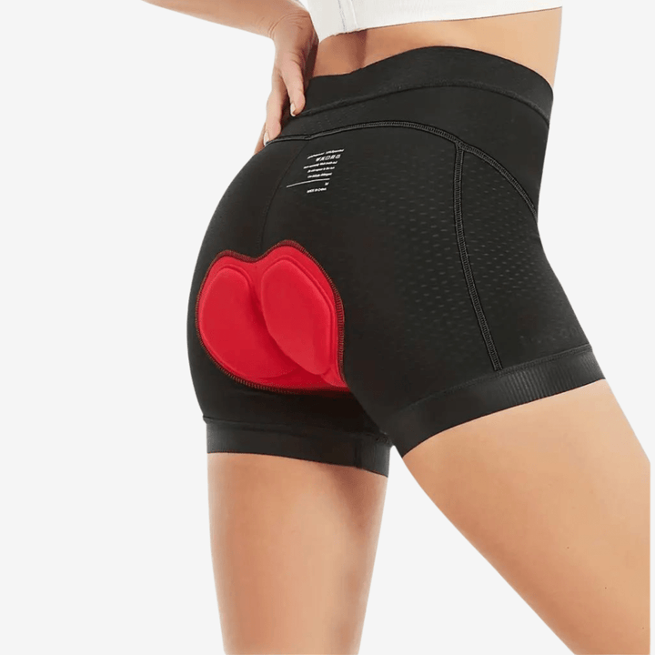 Atmungsaktive Damen Fahrradhose mit breitem, komfortablem Bund. Sicherer Halt und stützende Passform.