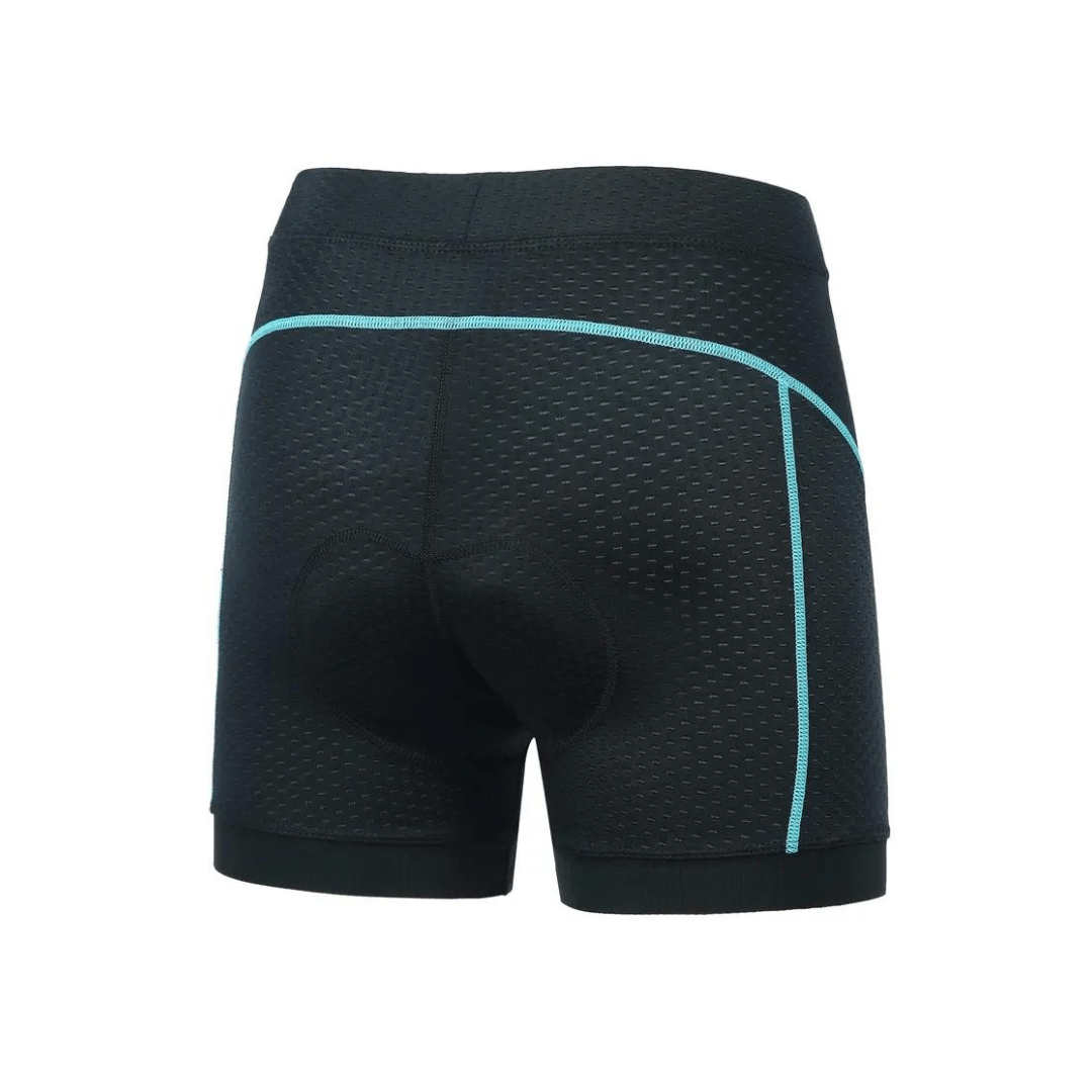 Detail der Gel-Sitzpolsterung in der Damen Fahrradhose, bietet Dämpfung und Schutz auf dem Fahrrad.