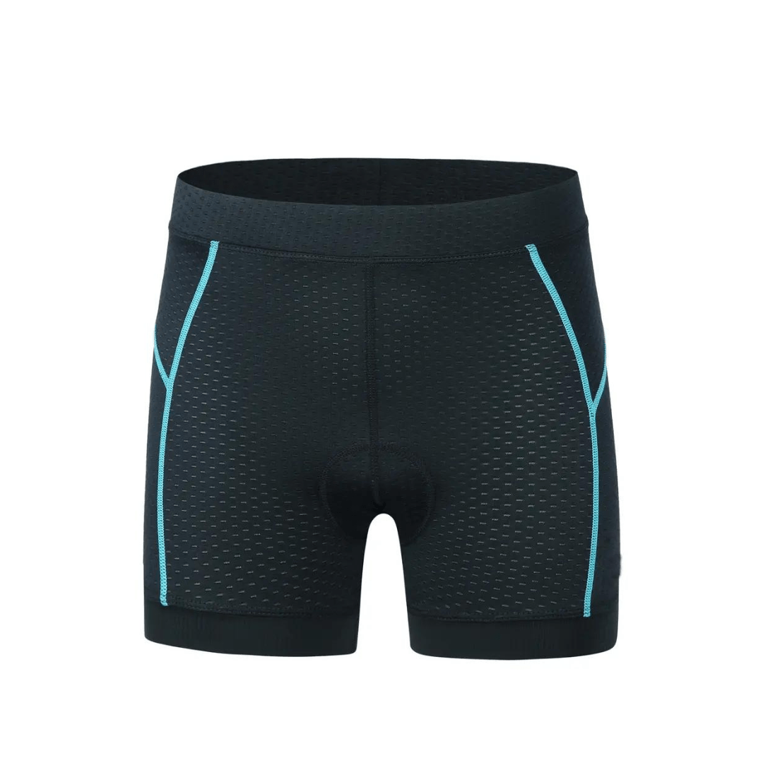 Damen Radlerhose am Model in Fahrposition, zeigt ergonomisches Design und Bewegungsfreiheit beim Radeln.