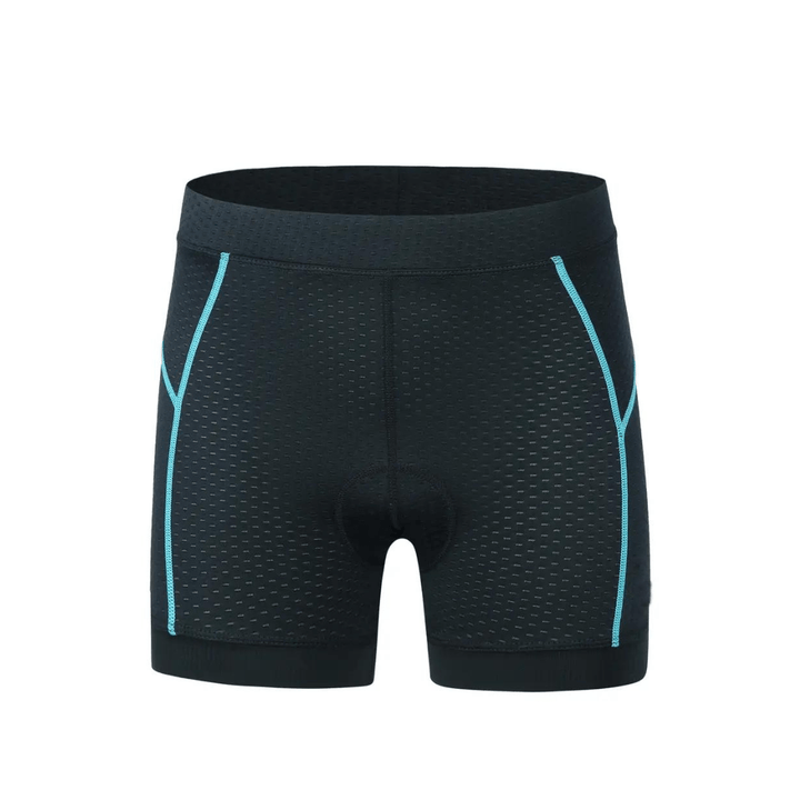Damen Radlerhose am Model in Fahrposition, zeigt ergonomisches Design und Bewegungsfreiheit beim Radeln.