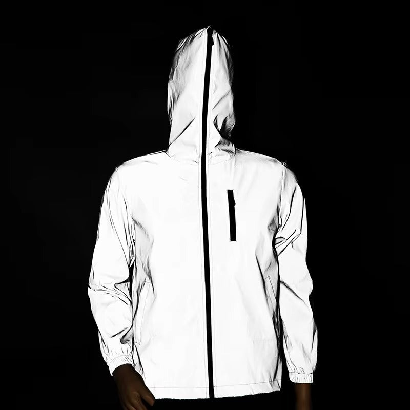 Reflektierende Herren Sicherheitsjacke, wasserdicht & atmungsaktiv, Schutz bei Regen & schlechter Sicht.