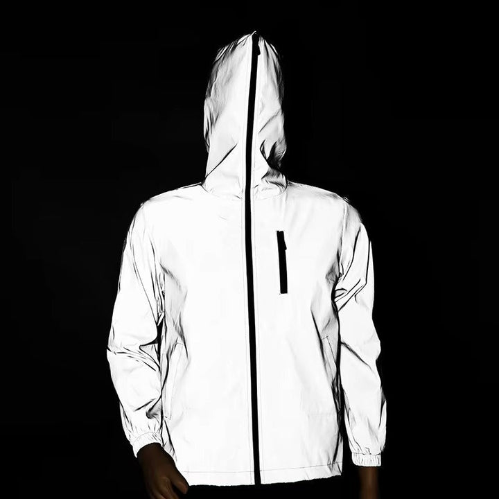 Reflektierende Herren Sicherheitsjacke, wasserdicht & atmungsaktiv, Schutz bei Regen & schlechter Sicht.