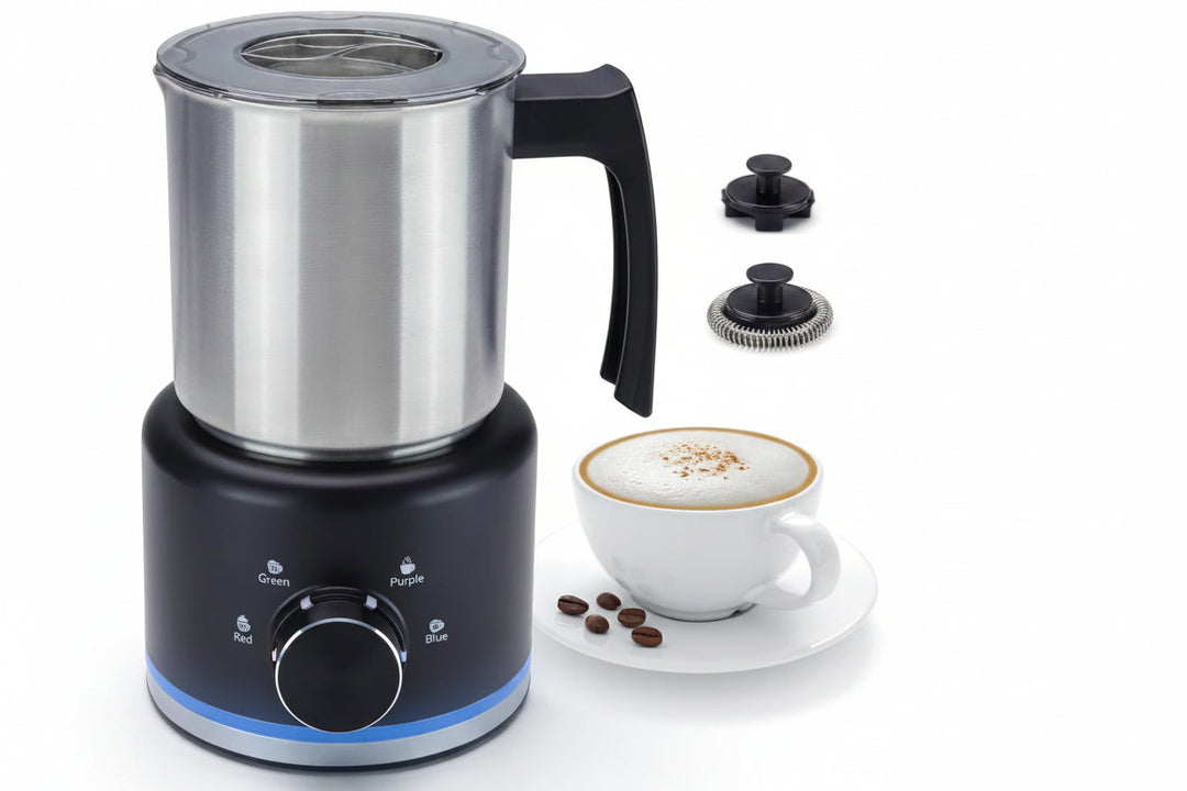 Elektrischer Milchaufschäumer für cremigen Milchschaum. Ideal für Latte, Cappuccino & Heißgetränke.