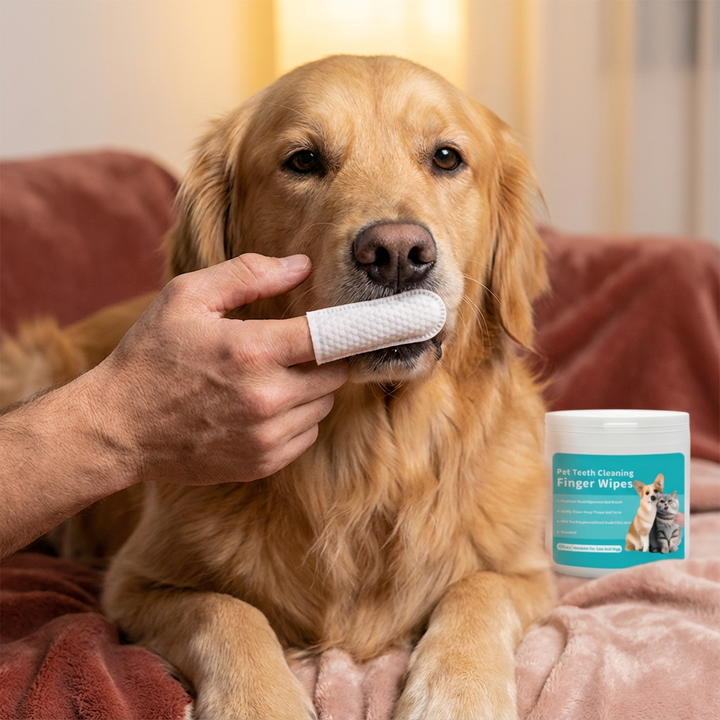 Haustier Zahnreinigungstücher für Hunde & Katzen. Sanfte Zahnpflege & frischer Atem für optimale Mundhygiene.