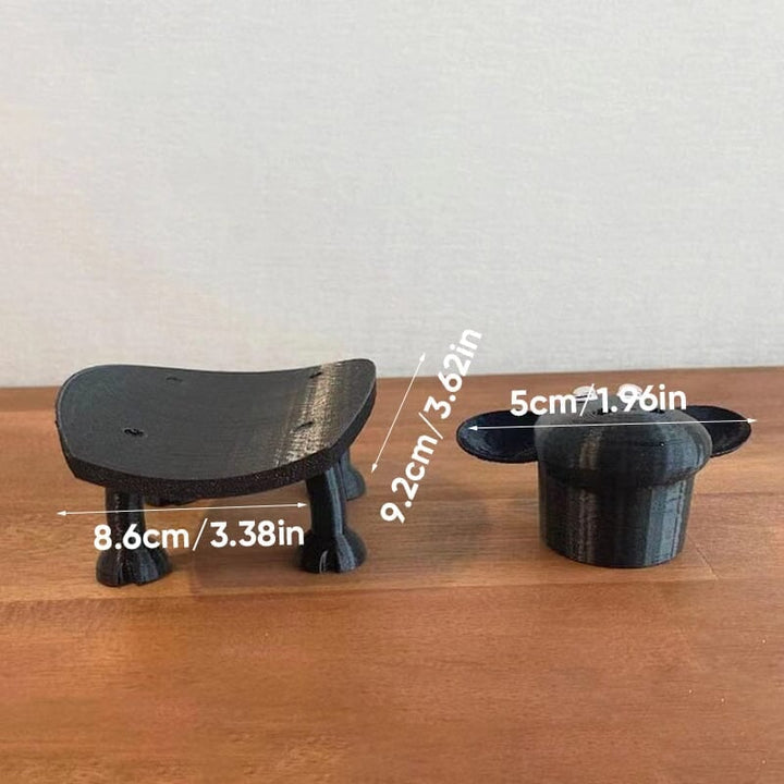 Moderner Schaf Toilettenpapierhalter, Schwarz, Badezimmer Dekoration und platzsparende Lösung.